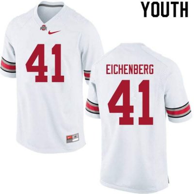 Youth Ohio State Buckeyes #41 Tommy Eichenberg White Nike NCAA College Football Jersey Winter JHQ6044LX